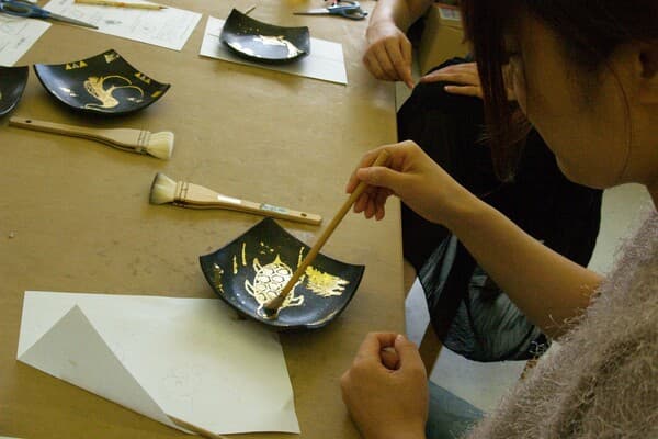 日式餐碟彩繪體驗 金箔方案 - 神奈川