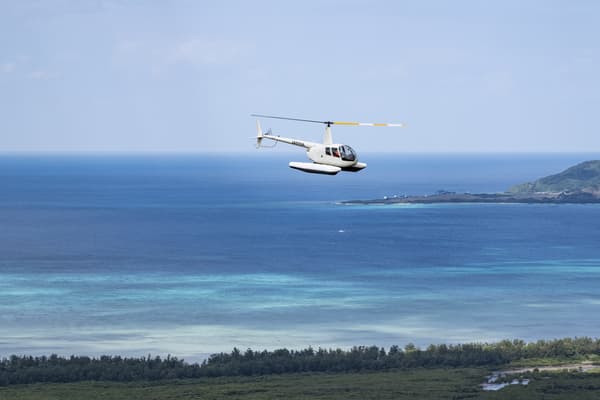 【珊瑚直升機】搭乘直升機遊覽石垣島・巡航（幻之島方案） - 沖繩