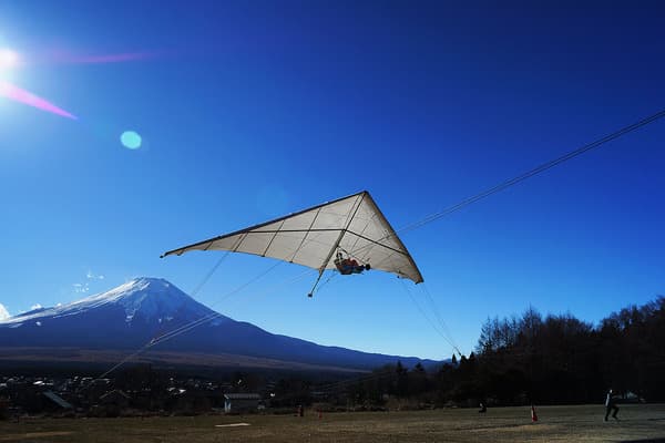 【拖曳型滑翔翼】富士山美景飛行體驗！- 山梨