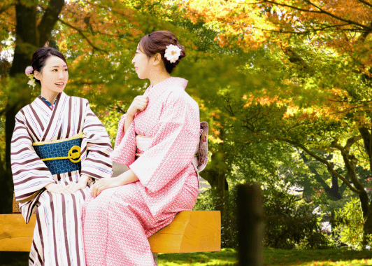 穿上和服遊覽兼六園！