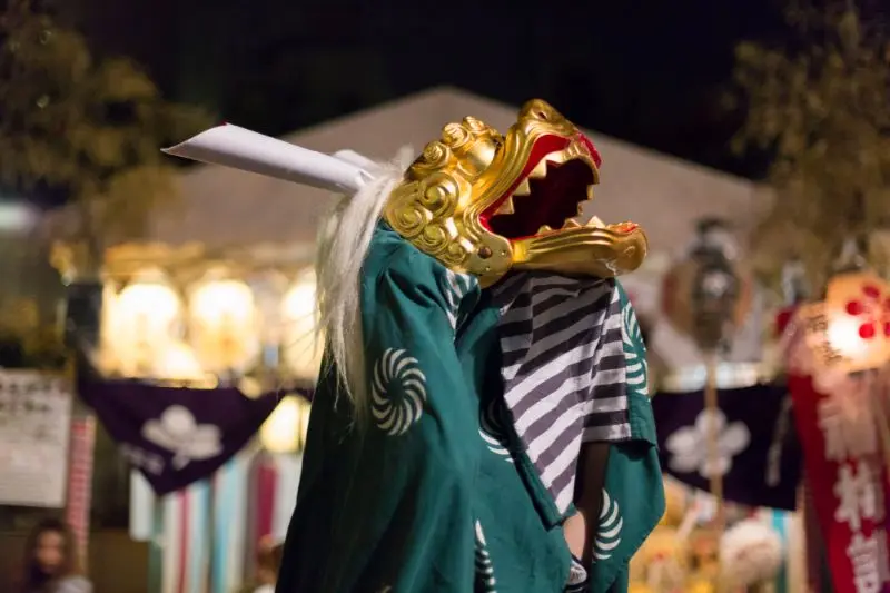 天神祭的舞獅