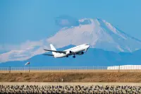 富士山羽田機場飛機絕景